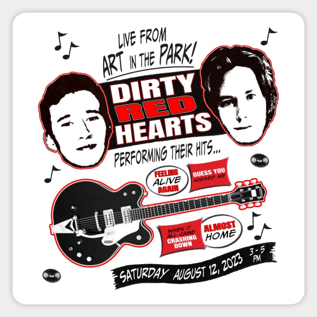 Live from Art in the Park! - Dirty Red Hearts Sticker by Dirty Red Hearts